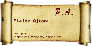 Pieler Ajtony névjegykártya